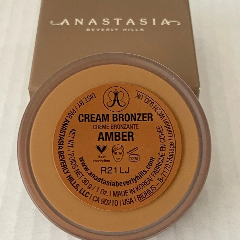 Anastasia Beverly Hills Cream Bronzer Amber (Light/Medium‎ Neutral) Full Sz 1oz